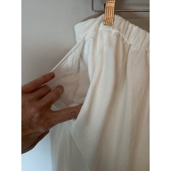 Eileen Fisher White Linen Wide Leg Pants Size 1X NWT - Picture 15 of 16